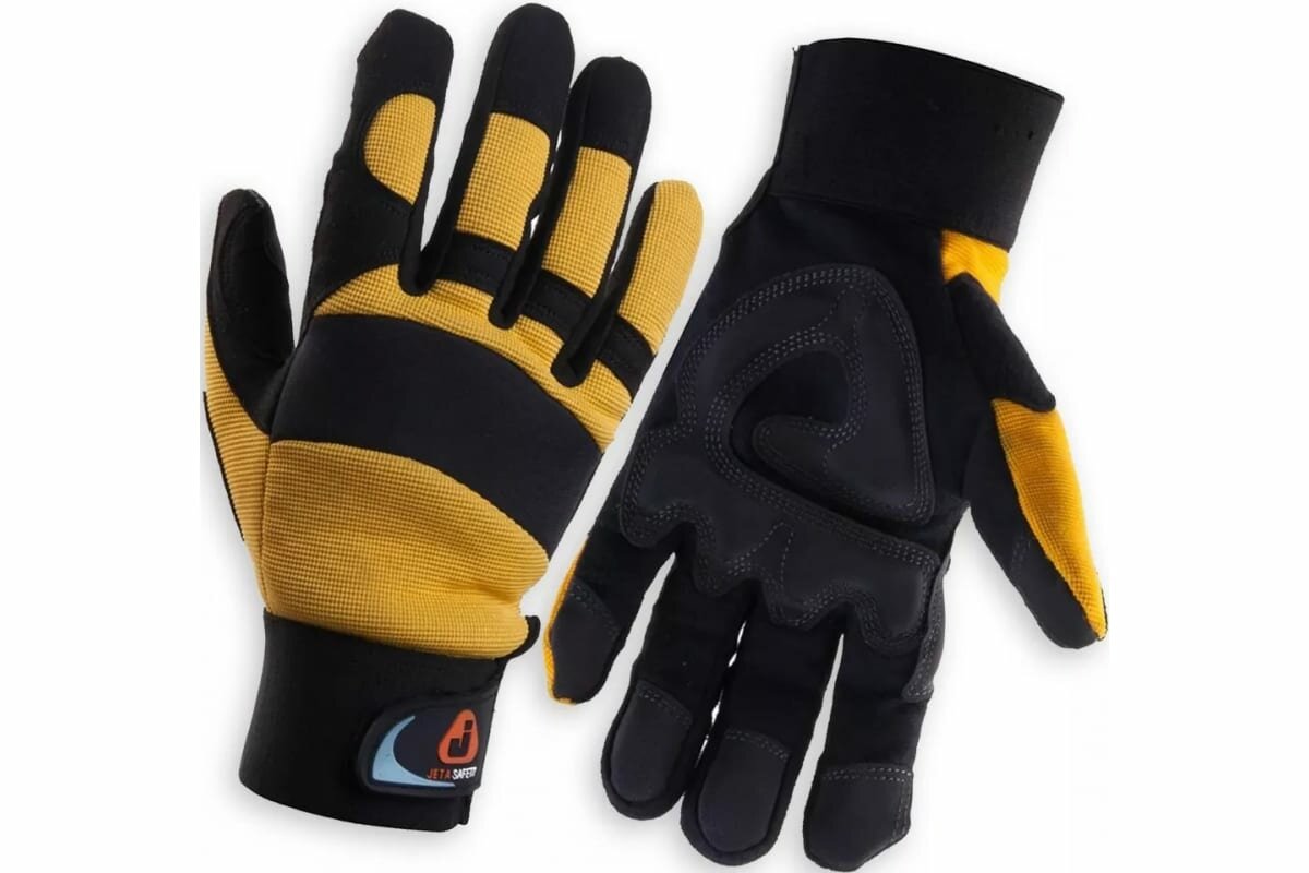 Jeta Safety Перчатки антивибрационные черно-желтые JAV01-VP-10/XL