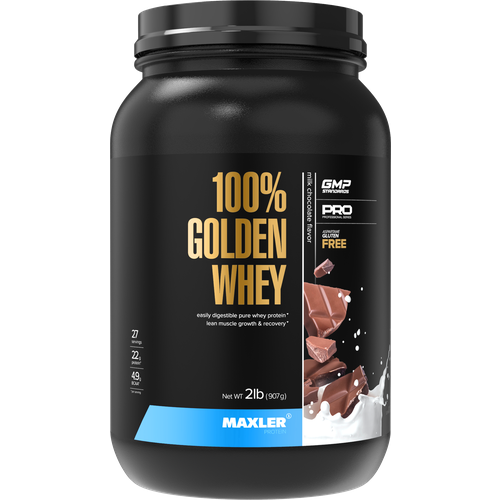 Протеин Maxler 100% Golden Whey New, 907 гр., молочный шоколад