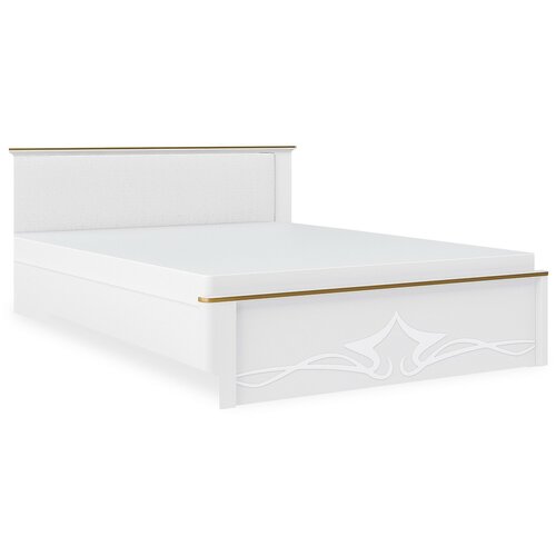 Кровать Мебель-Неман Либерти двуспальная, размер (ДхШ): 211х186 см, цвет: белый глянец