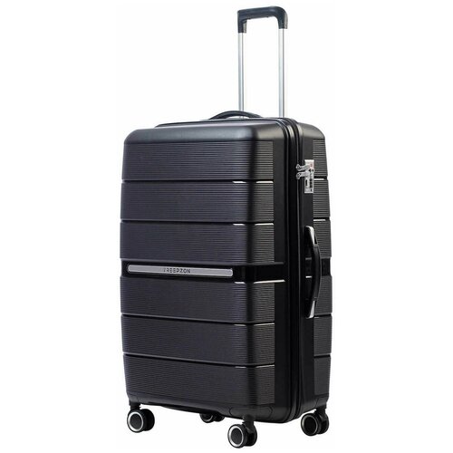 Чемодан treepzon, 52 л, размер S, черный чемодан treepzon smart series sp1 серый m