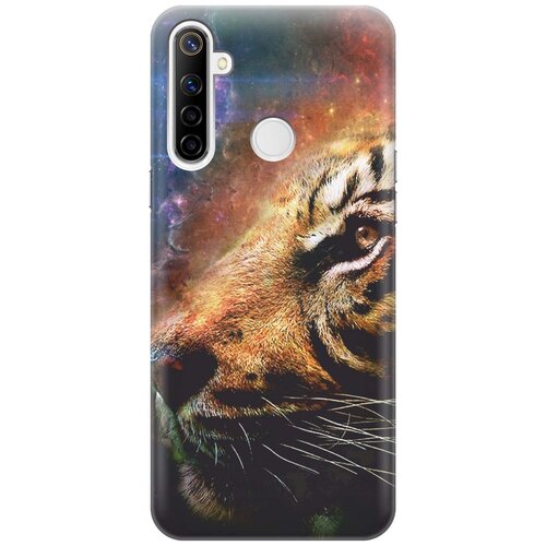 фото Cиликоновый чехол на realme 5 / 6i / c3 / рилми 5 / 6 ай / с3 с принтом "космический тигр" gosso