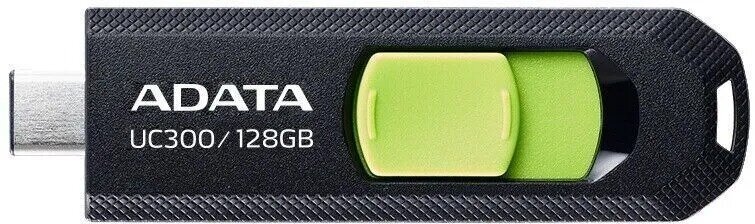 Флешка A-Data UC300 128ГБ USB3.2 черный/зеленый (ACHO-UC300-128G-RBK/GN) - фото №1
