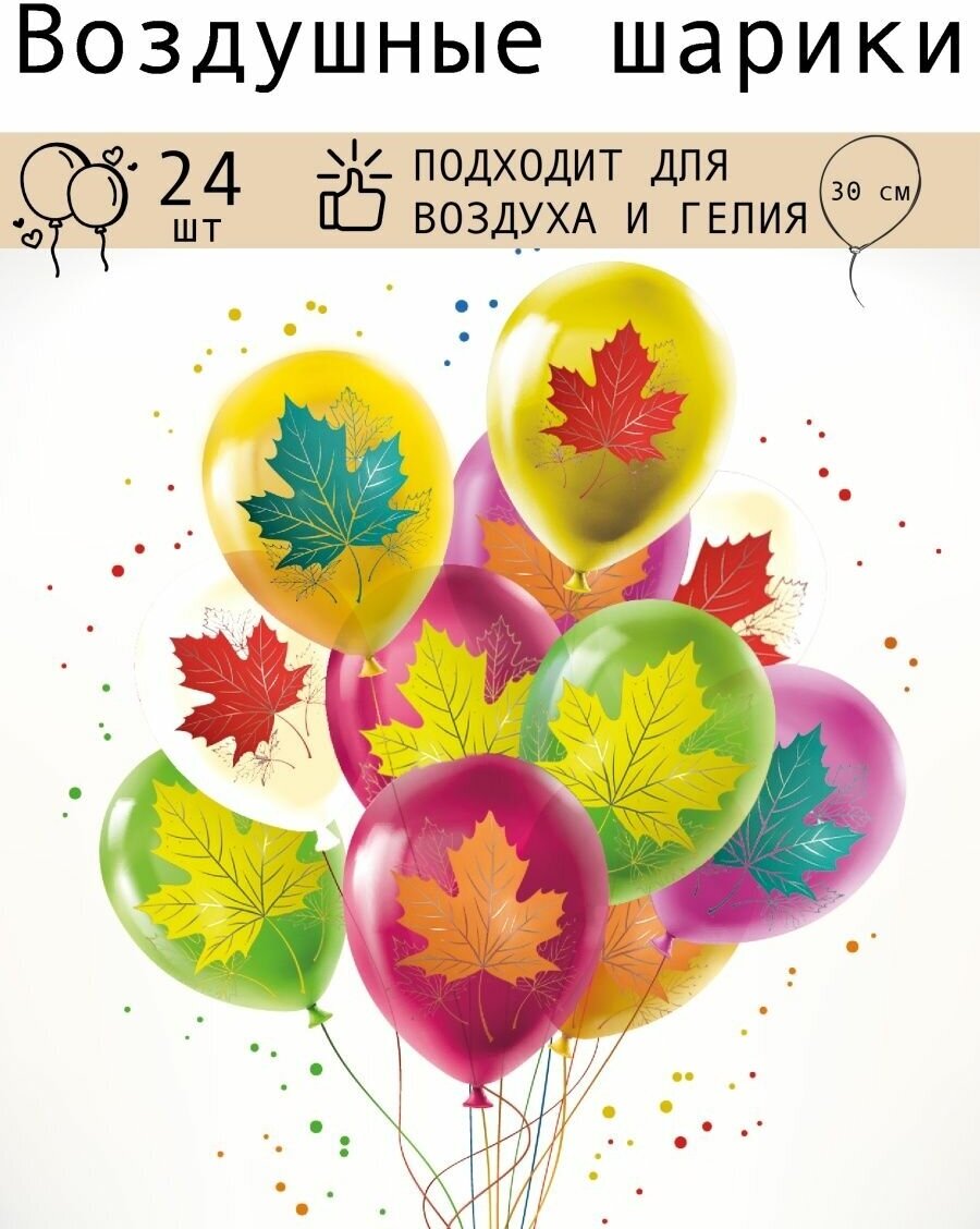 Воздушные шары наборы 24 шт для праздника 1 сентября
