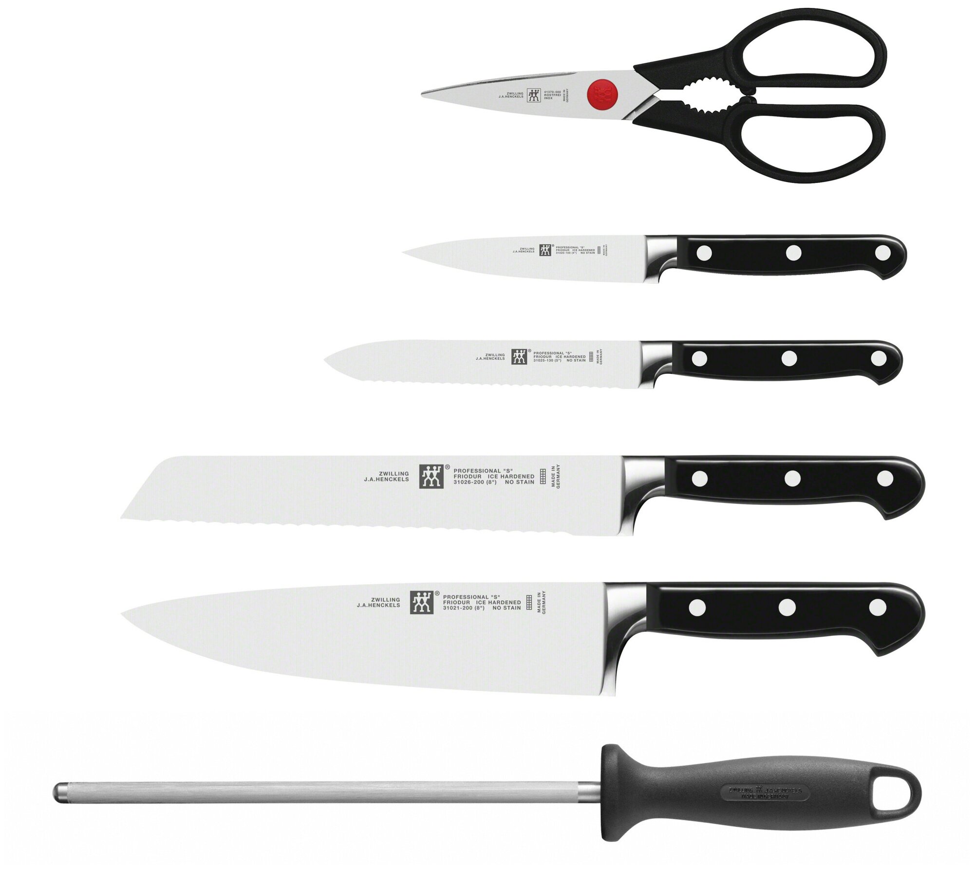 Набор кухонных ножей Zwilling 7 пр в подставке professional s (655941) - фото №2