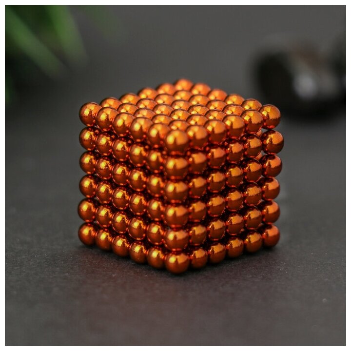 Sima-land Антистресс магнит "Неокуб" 216 шариков d=0,3 см (оранжевый) 1.8х1.8 см