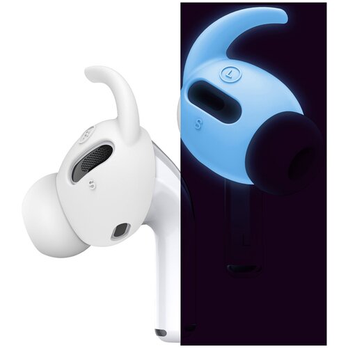 Накладки Elago Earbuds Hook Cover для AirPods Pro, Nightglow Blue (4 пары) накладки elago earbuds cover для airpods pro 2 2022 белые 6 пар