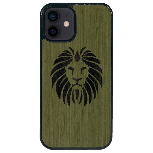 фото Чехол timber&cases для apple iphone 12 mini, tpu, wild collection - царь зверей/лев (зеленый кото - эвкалипт) timber & cases