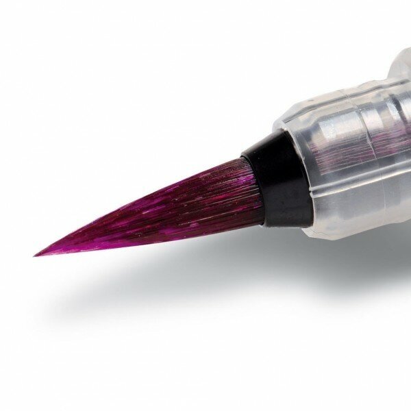 Кисть с краской Pentel "Colour Brush" Оливковый - фото №14