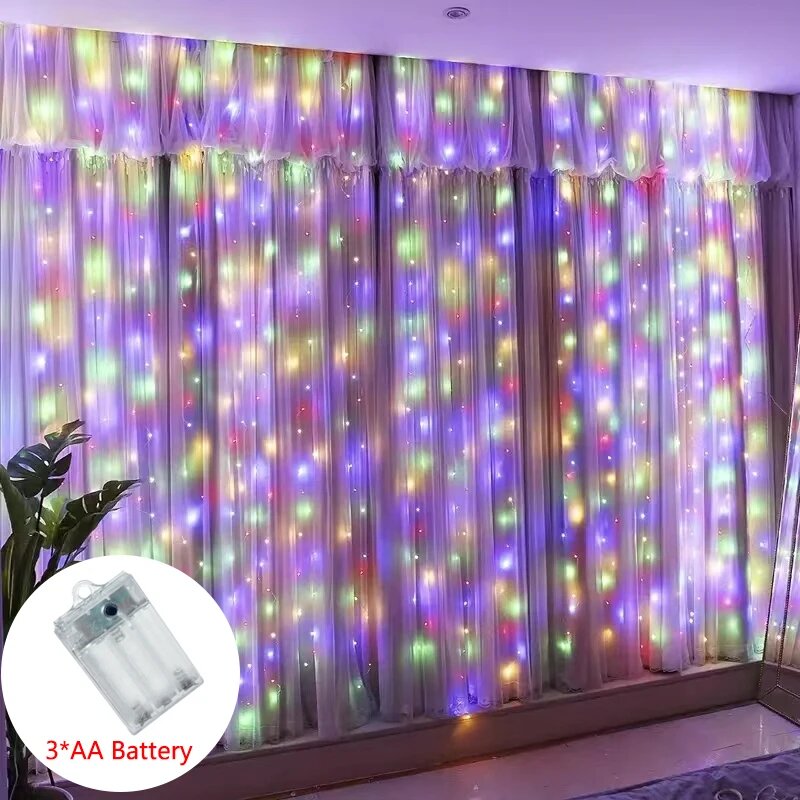 Светодиодные гирлянды RUSNAK 8 режимов Multicolor, 3x2M 200LEDs
