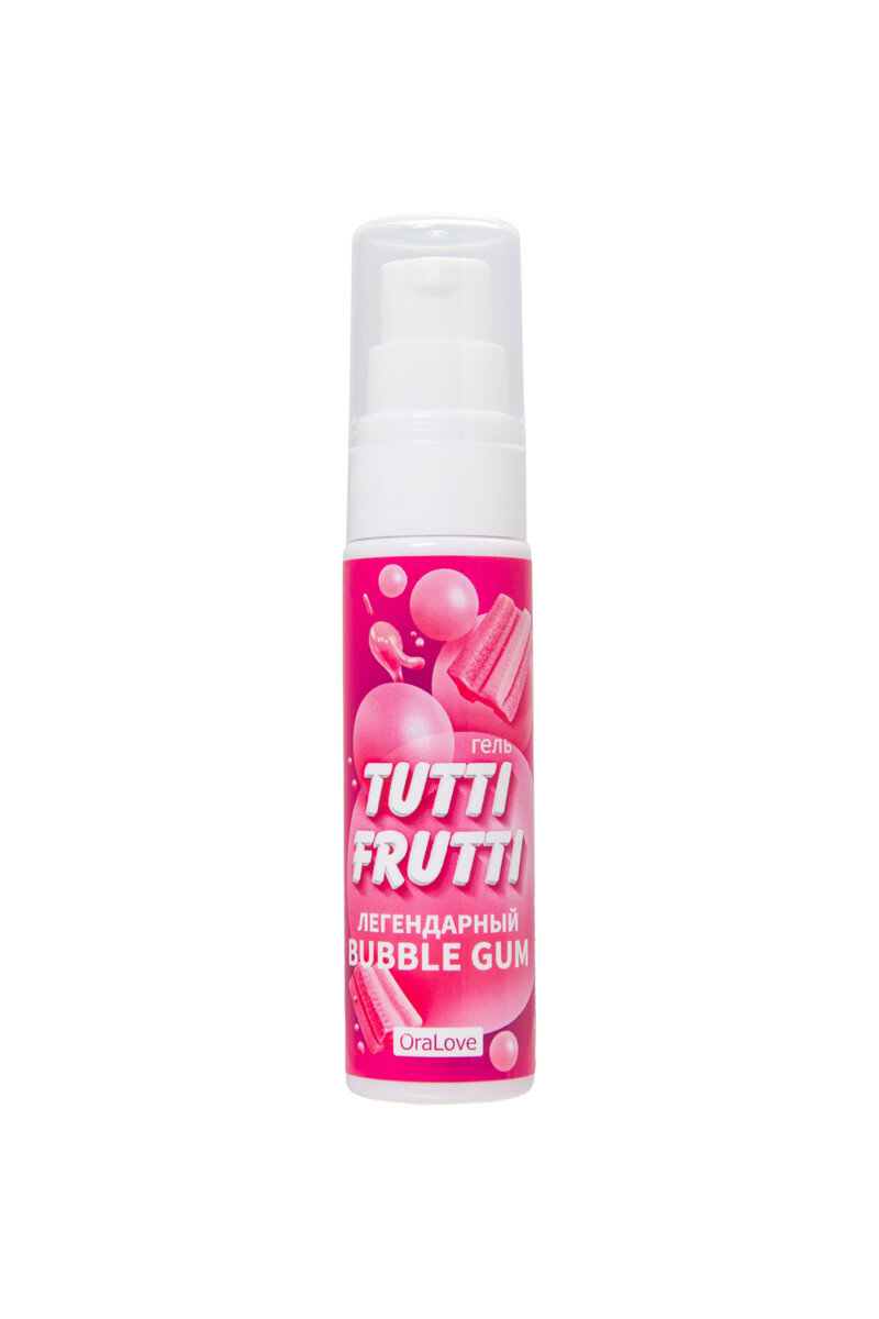 Съедобная гель-смазка TUTTI-FRUTTI для орального секса со вкусом BUBBLE GUM, 30 гр 30021