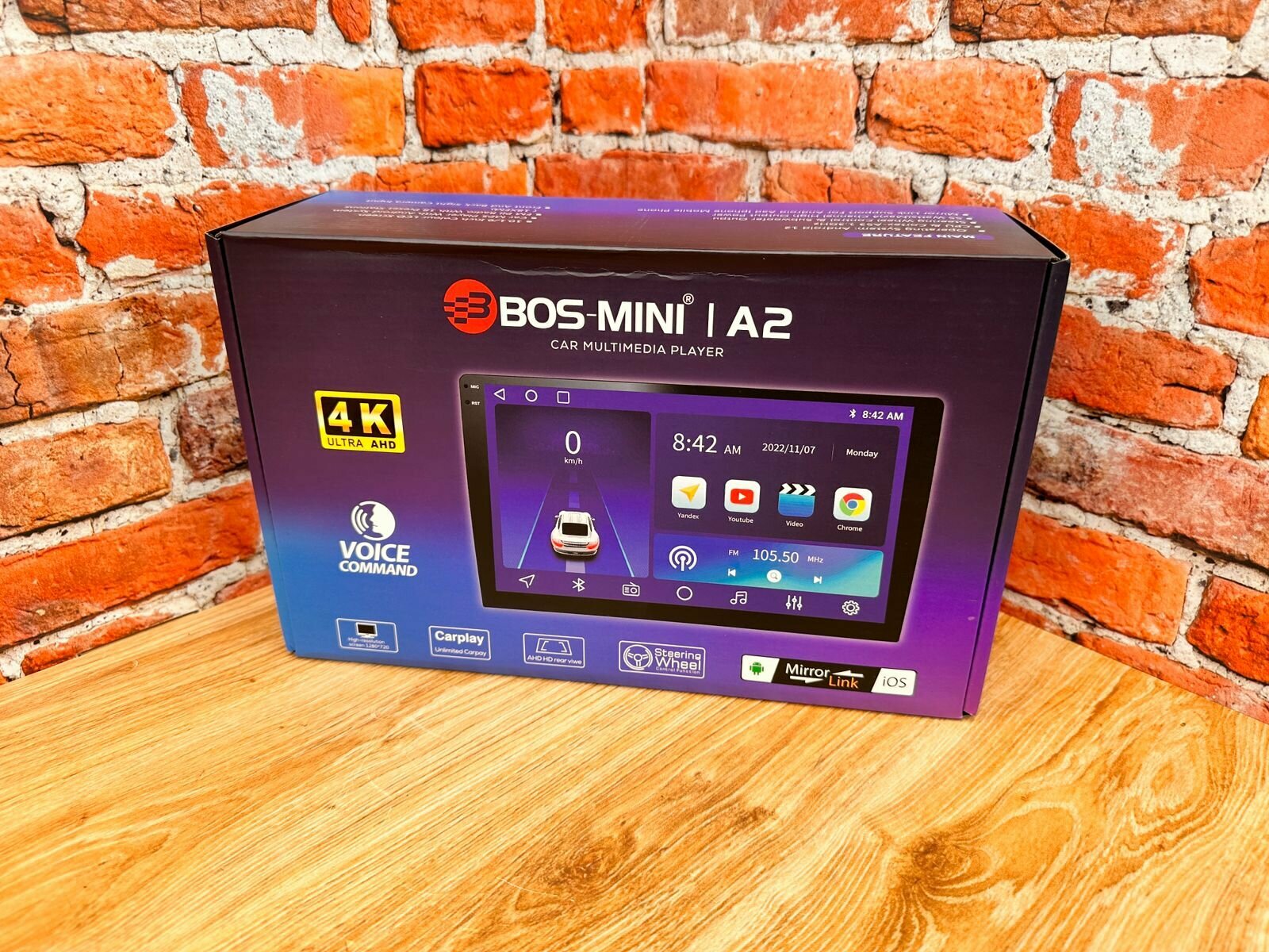 Автомагнитола BOS-MINI А2 4/64ГБ 9 дюймов на базе Андроид Мультимедиа система чистый звук глубокие басы