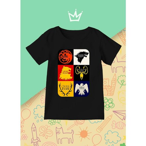 фото Футболка каждому своё, размер 128, черный