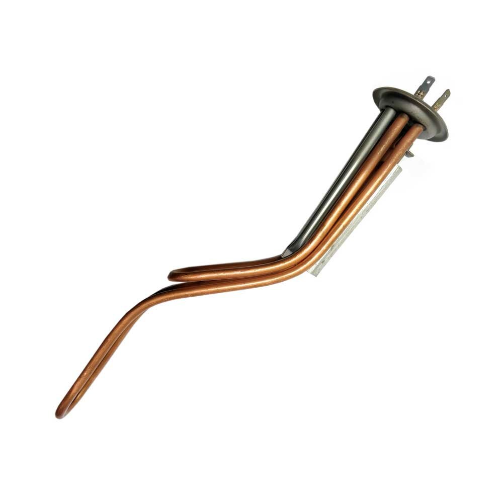 фото Комплект: ТЭН RF 2000W(700+1300), медь, D64, М4, клеммы под разъем, L350мм, горизонтальный, 220V + анод М4, 30093