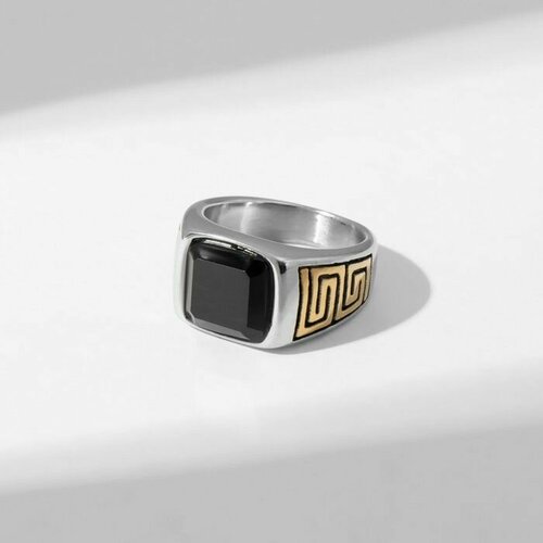 фото Кольцо queen fair, стекло, темно-серый