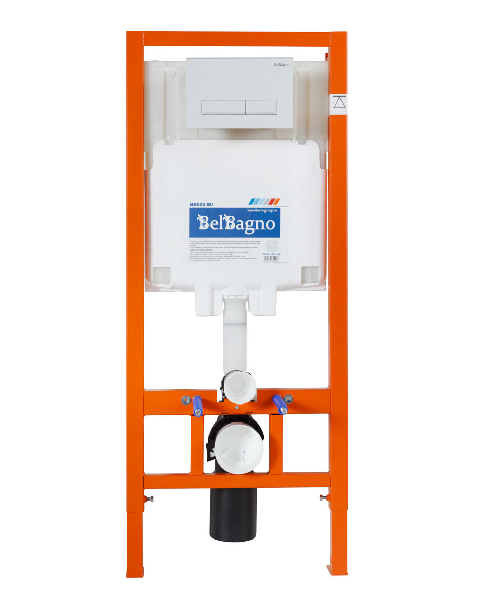 Инсталляция для унитаза BelBagno BB002-80 с кнопкой BB009-MR-BIANCO белый - фото №11