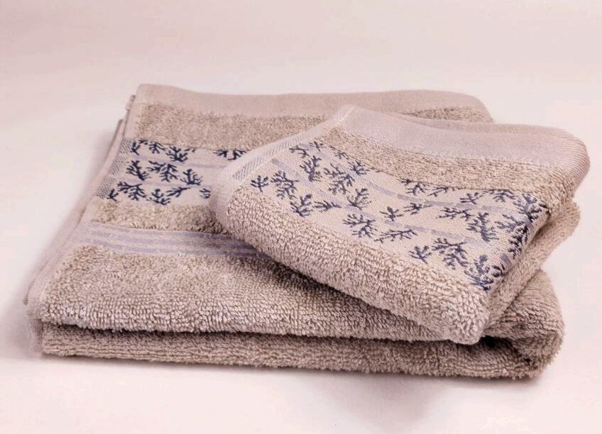Набор полотенец 2 шт. Токио из махровой ткани 50х80, 30х50 см, светло серый цвет