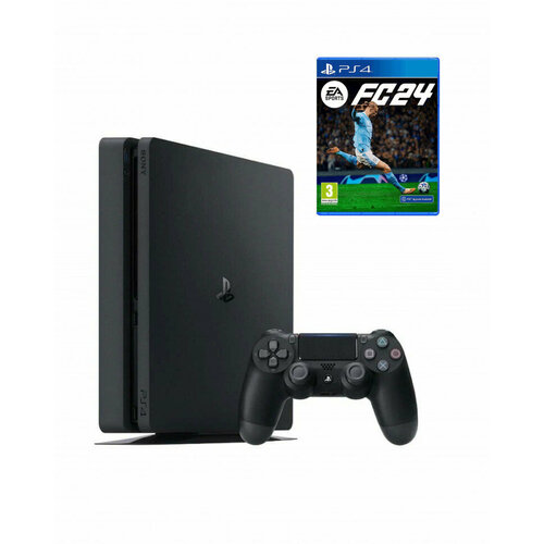 Игровая приставка Sony PlayStation 4 Slim 500 ГБ HDD+FC 24 (диск)