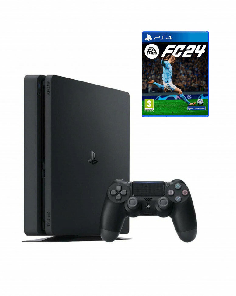 Игровая приставка Sony PlayStation 4 Slim 500 ГБ HDD+FC 24 (диск)