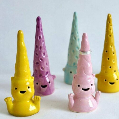 Подставка для колец 5х12.6, , голубой, желтый, бирюзовый, синий, розовый