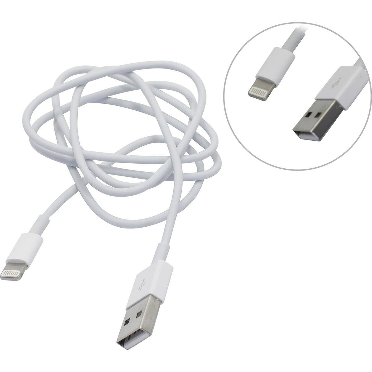 Кабель Гарнизон Lightning 0,5м White - фото №1
