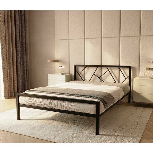 Кровать, Цезарион 160х200, металлическая, кованная, усиленная, для спальни, дома, дачи, основание-металлокаркас