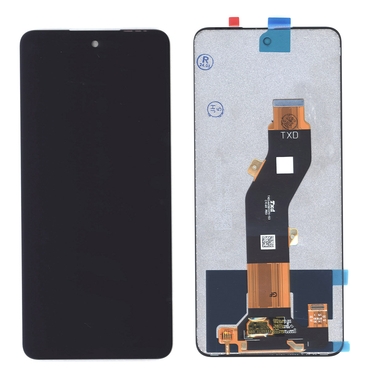 Дисплей (модуль) для Infinix Hot 40i (X6528B) в сборе с тачскрином черный