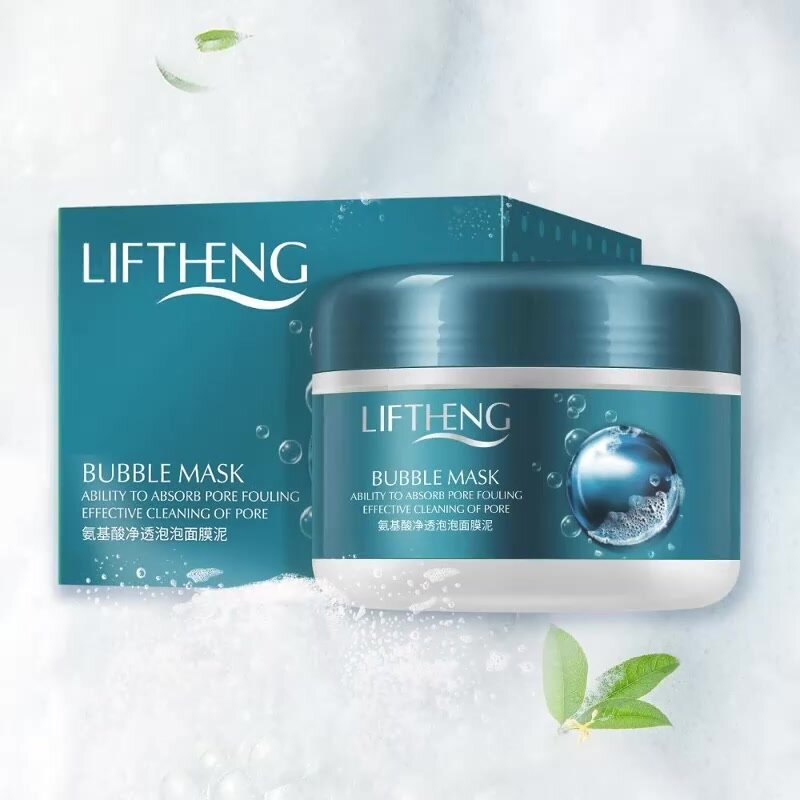 Пузырьковая маска для лица Liftheng с углем от черных точек очищение пор увлажнение детокс кислородная пена Bubble Mask — фото 1
