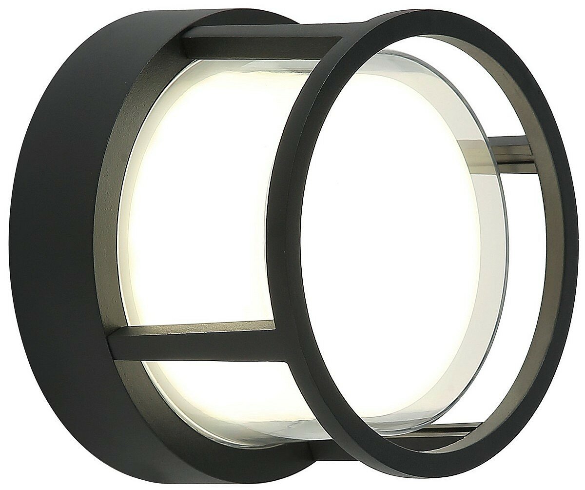Уличный настенный светильник IMEX Bora IL.0014.0015 BK, LED, 12Вт, кол-во ламп:1шт, Черный