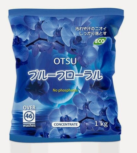 Изображение товара OTSU Концентрированный стиральный порошок с ароматом Цветочный сад, 1000 г мягкая упаковка