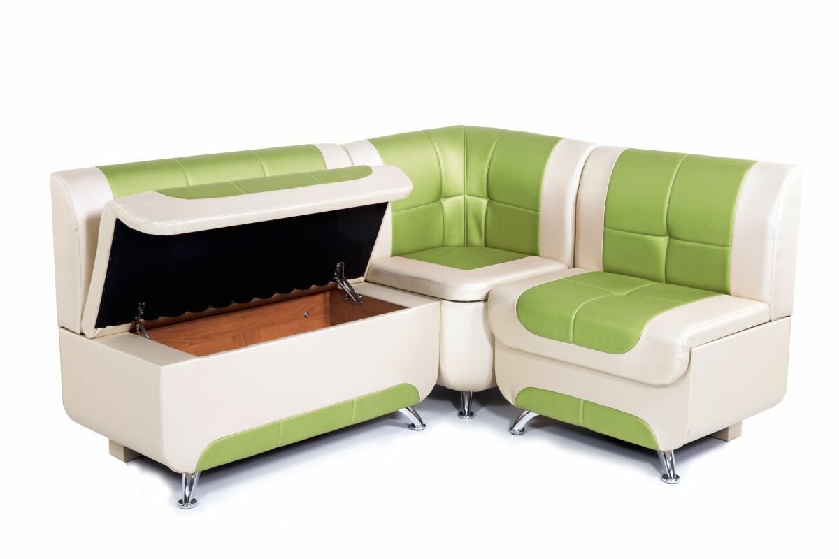 Диван-еврокнижка в кухонном интерьере