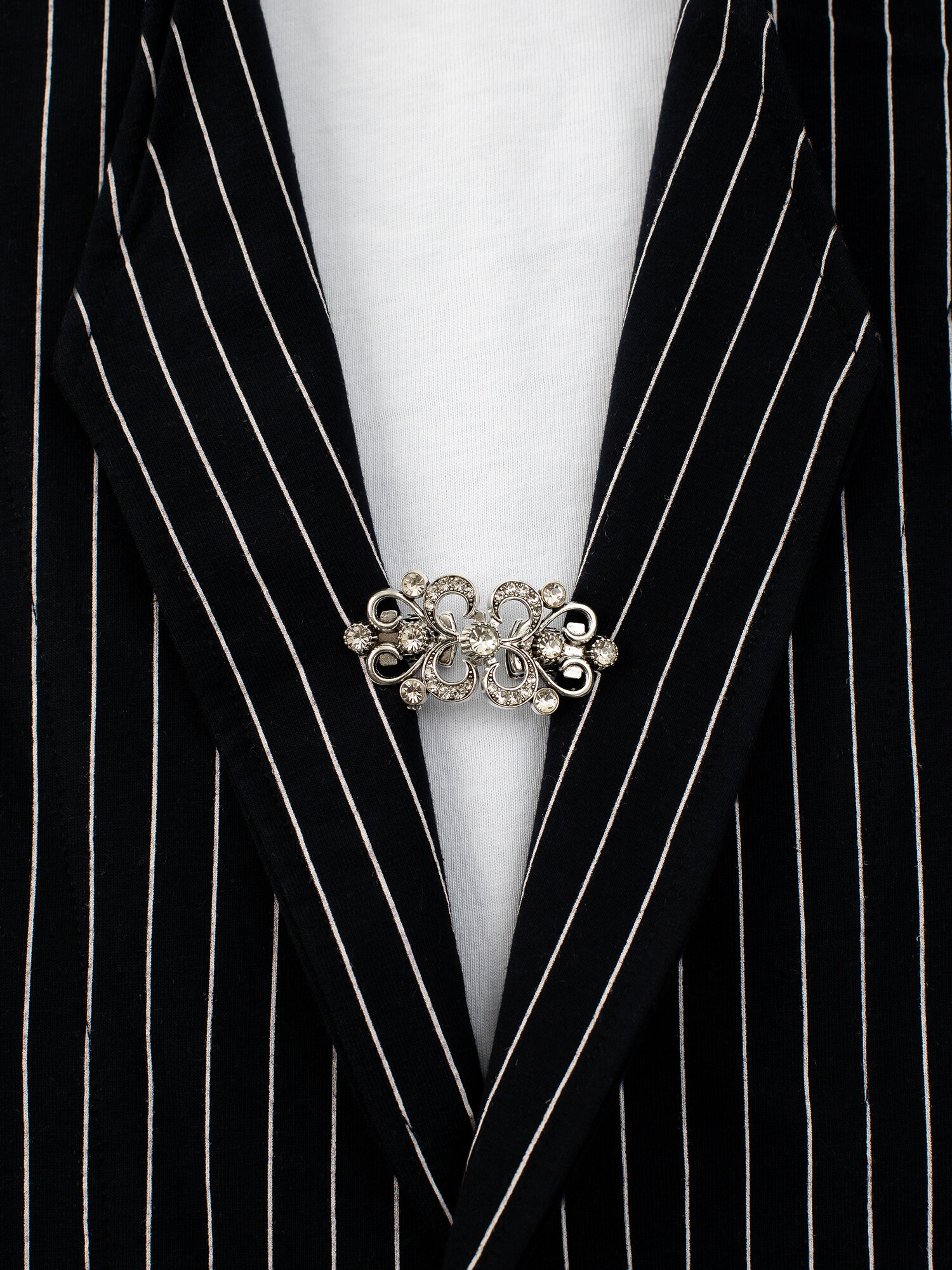 Зажим для кардигана JEXY, серебряный — фото 1