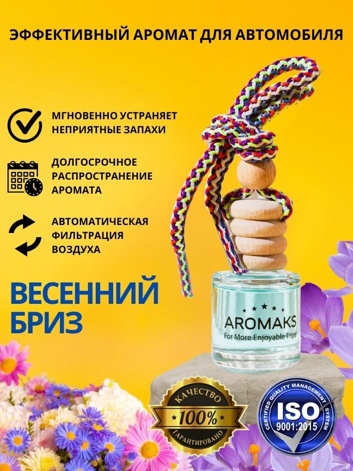 Ароматизатор автомобильный, "SPRING BREEZE", 8 мл