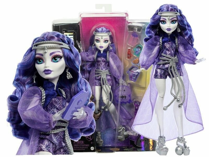 Кукла Mattel Monster High - Спектра Вондергейст + питомец Руэнский хорек - Кукла с аксессуарами Монстр Хай HXH77