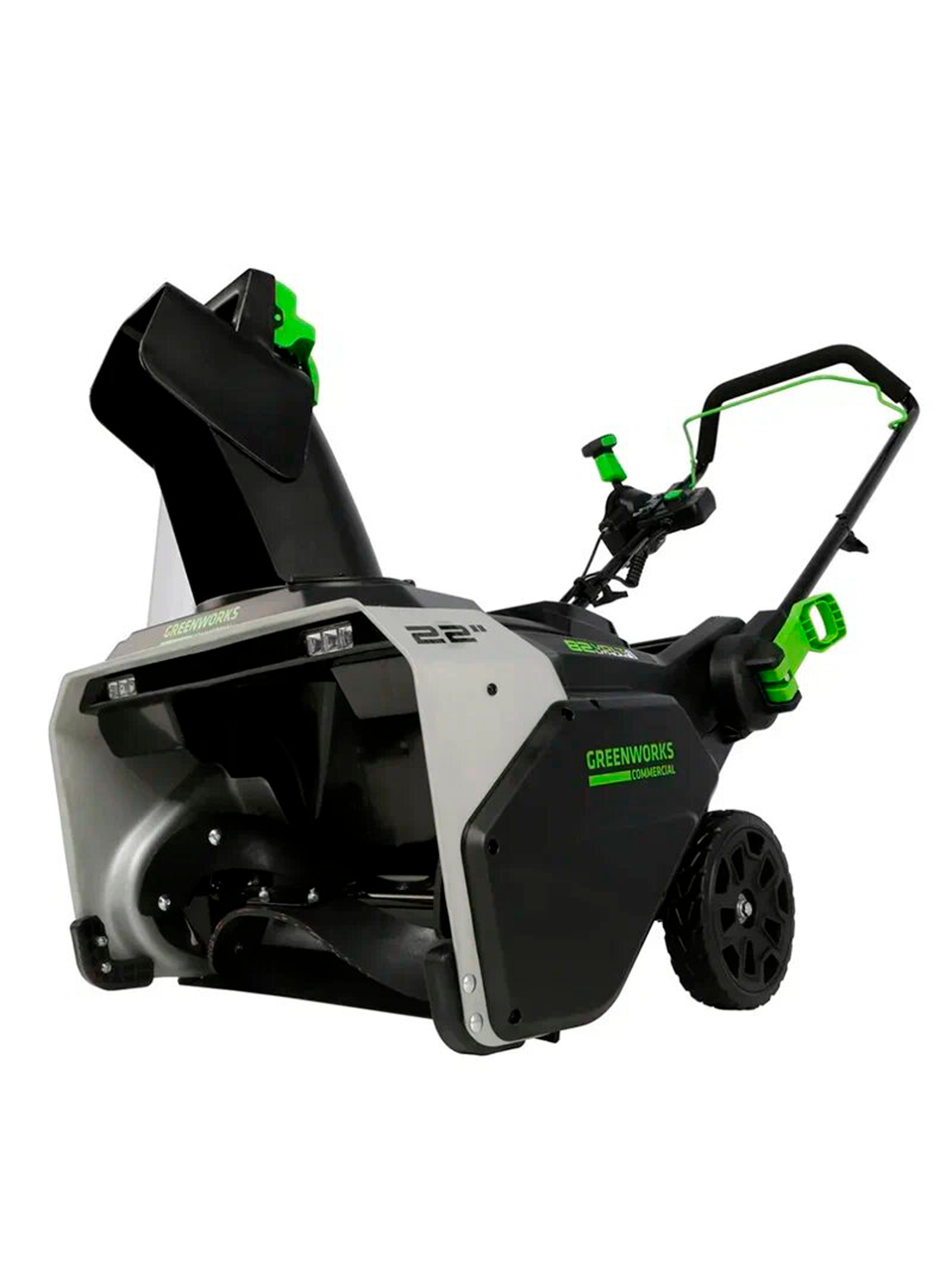 Изображение Снегоуборщик аккумуляторный Greenworks GD82STK8 82V, бесщеточный, ширина захвата 56 см, высота захвата 33 см, комплект АКБ 8 Ач + быстрое ЗУ