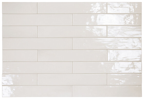 Плитка Equipe "Manacor White", 26929 квадратная, белая, глянцевая, 6,5x40 см, уп 1 м2 (38шт.)