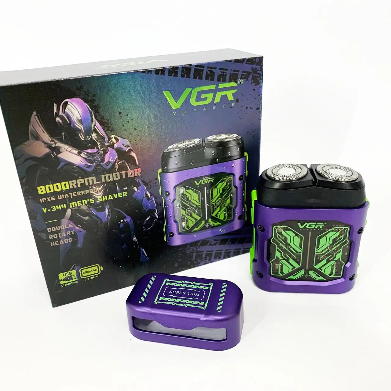 Электрическая мужская бритва VGR V-344 — Трехлезвийная аккумуляторная бритва с плавающими головками