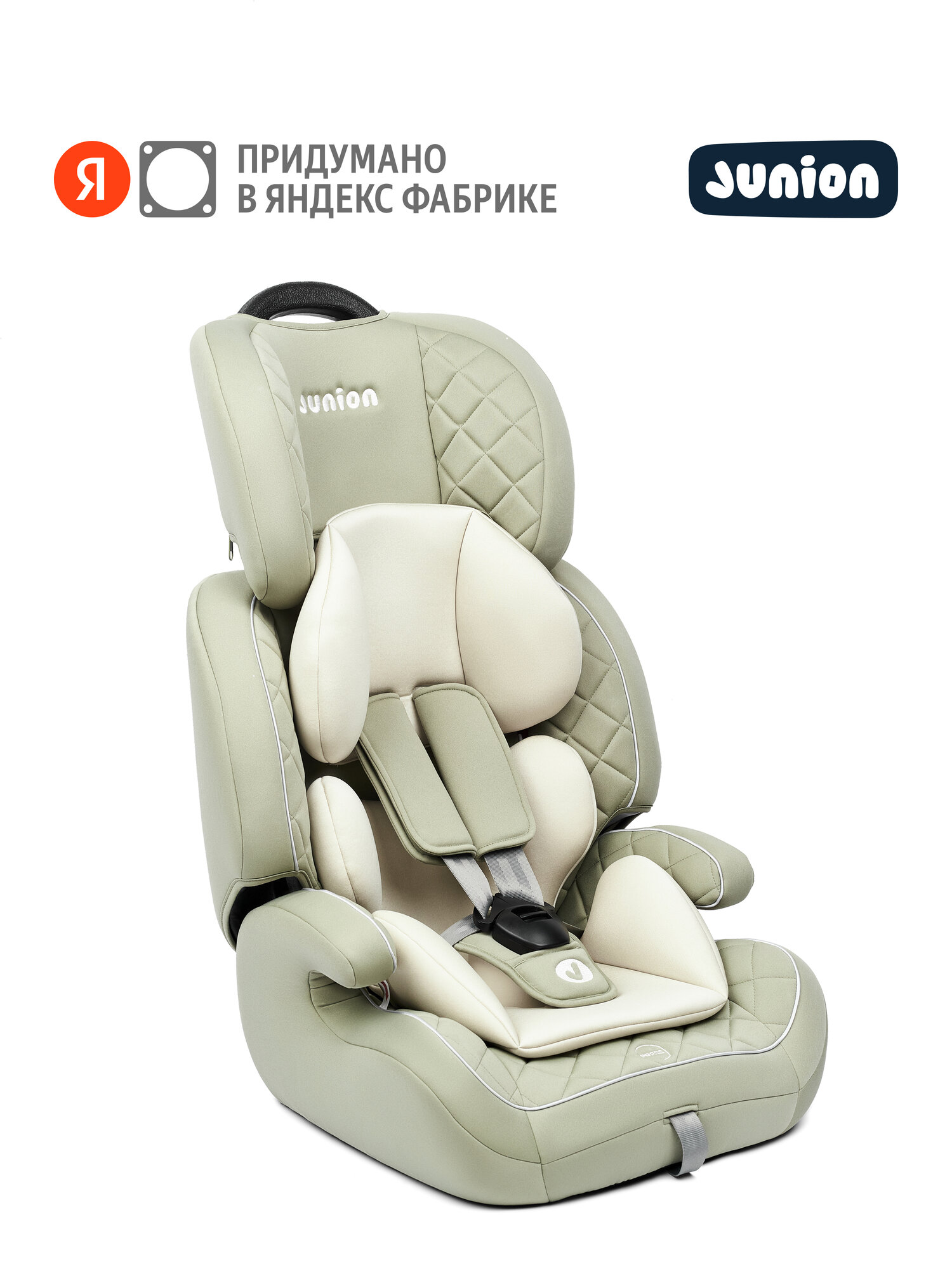 Автокресло Junion Bruno группа 1/2/3 (9-36 кг), оливковый, ECE R44/04