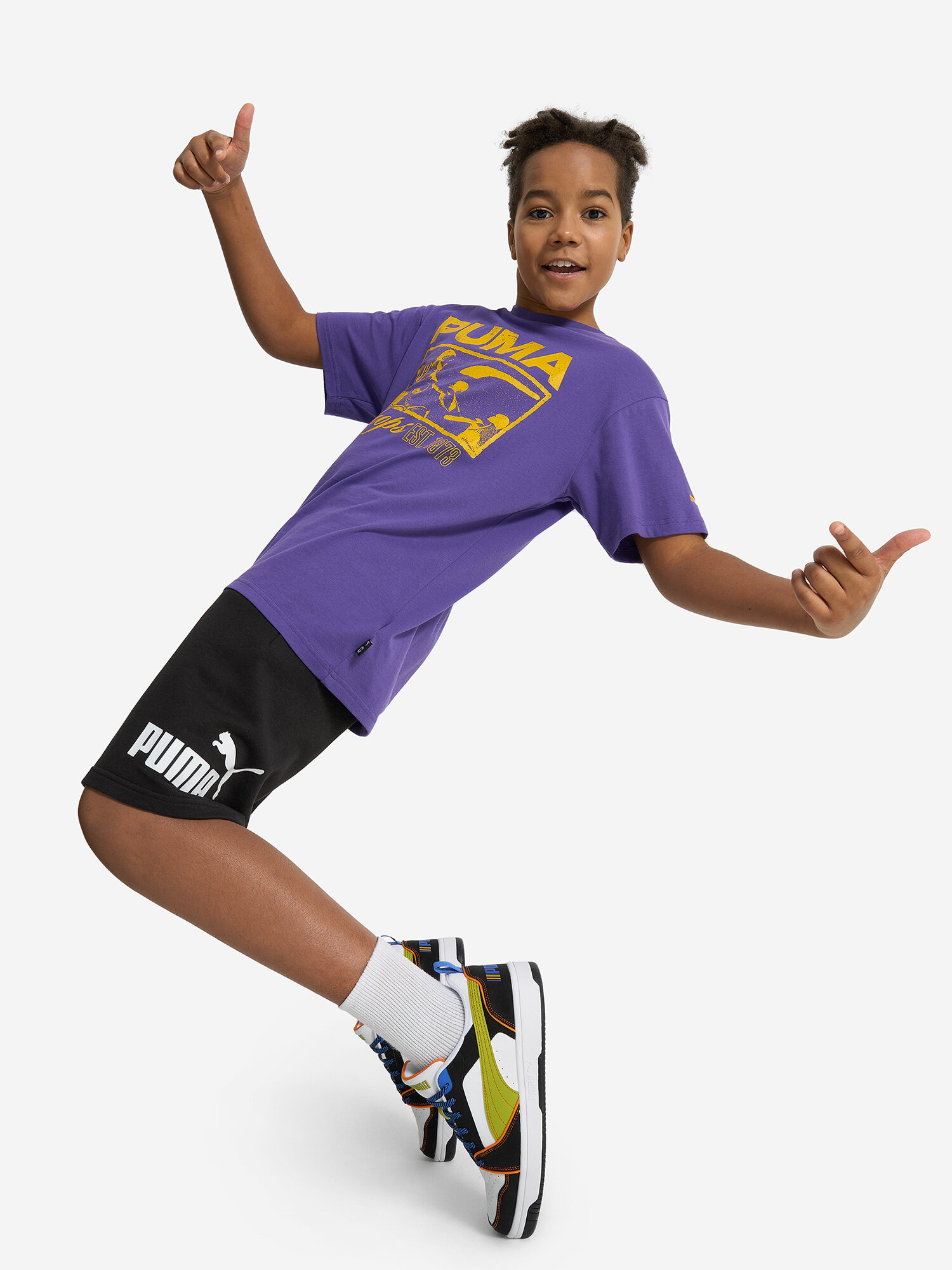 Шорты PUMA, размер 164, черный — фото 1