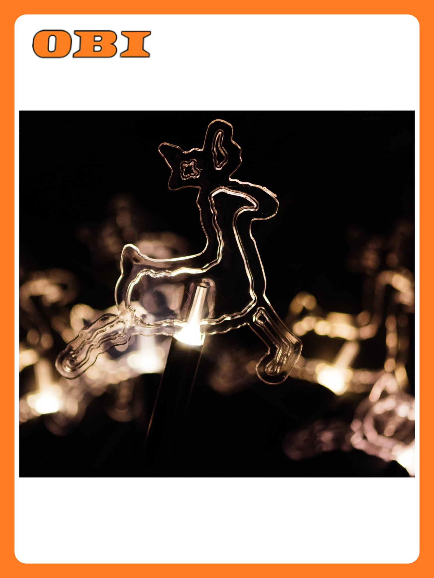 Световой декор олени Glos теплый белый 2 м