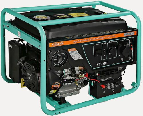 Изображение товара Генератор Sturm! PG8765NE, зеленый, мощность 6500 Вт, 3000 об/мин