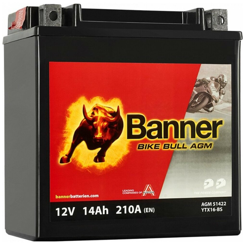 Аккумуляторная батарея BANNER Bike Bull YTX16-BS 514 902 022