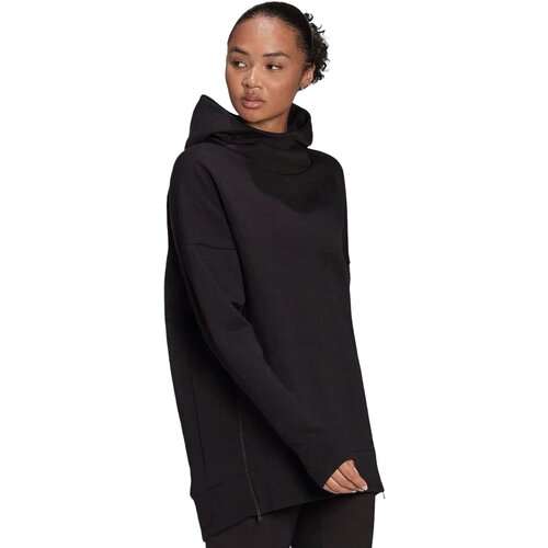 фото Худи adidas, силуэт свободный, размер xs int, черный