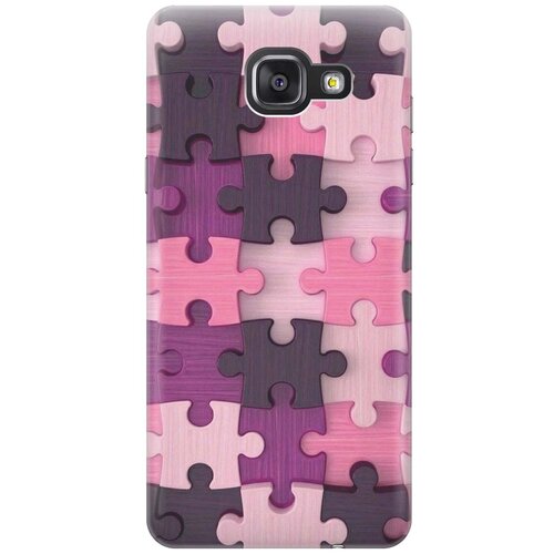фото Cиликоновый чехол на samsung galaxy a3 (2016) / самсунг а3 2016 с принтом "сиреневый паззл" gosso