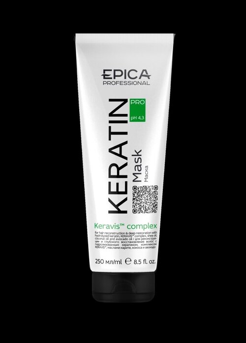 Keratin PRO Маска для реконструкции и глубокого восстановления волос с гидролизованным ке