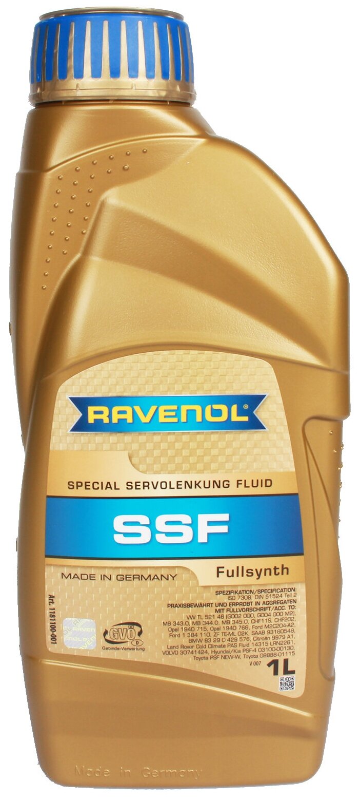 Жидкость ГУР RAVENOL SSF 1л