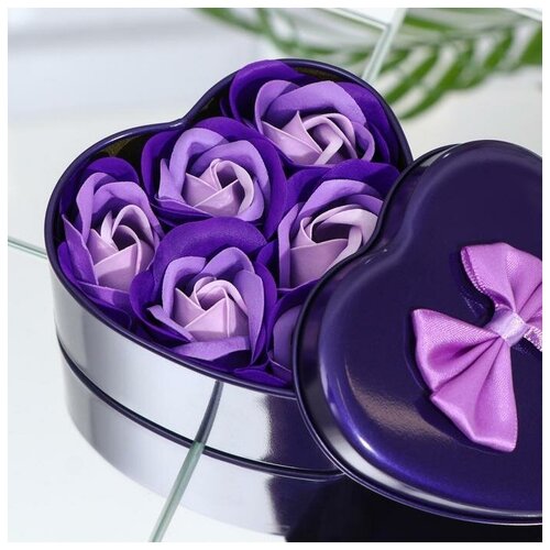 Мыльные розочки трёхцветные набор 6 шт 640₽