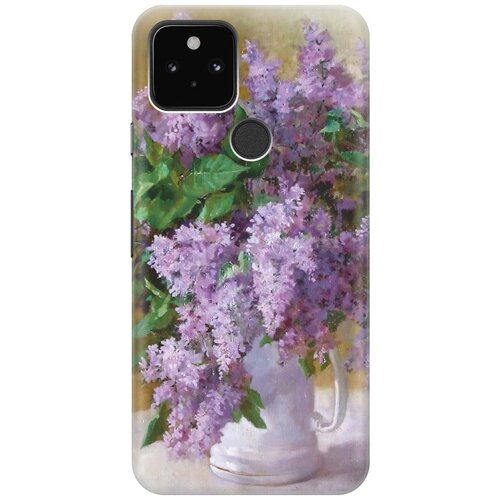 фото Cиликоновый чехол на google pixel 5 / гугл пиксель 5 с принтом "букет сирени" gosso