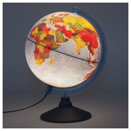 Интерактивный глобус Земли физико-политический (d=250, с подсветкой) (INT1250028) - фото №20