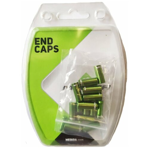 Комплект наконечников для рубашки/троса Merida Universal End Caps Green (2260001948) комплект наконечников на рубашку переключения для велосипеда jagwire end cap open короткий 4 мм алюминиевые 4 штуки