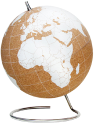 Глобус SUCK UK Cork Globe, 25 см, белый